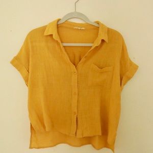 Yellow button up